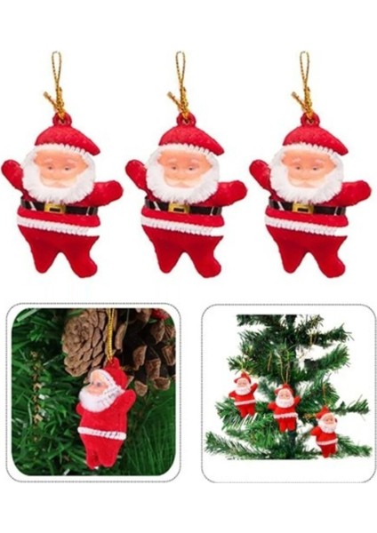 Yılbaşı Yeni Yıl Çam Ağaç Süs Noel Baba 3'lü