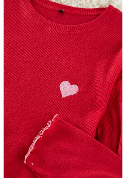 Kadın Moda Şık Büyük Beden Bisiklet Yaka Boru Paça Uzun Kol Fitilli Baskılı Örme Pijama Takımı fiyatları