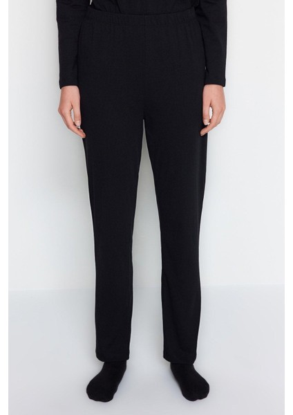 Kadın Moda Gömlek Yaka Boru Paça Uzun Kol Pamuklu Kalp Baskılı Gömlek-Pantolon Örme Pijama Takımı indirimleri