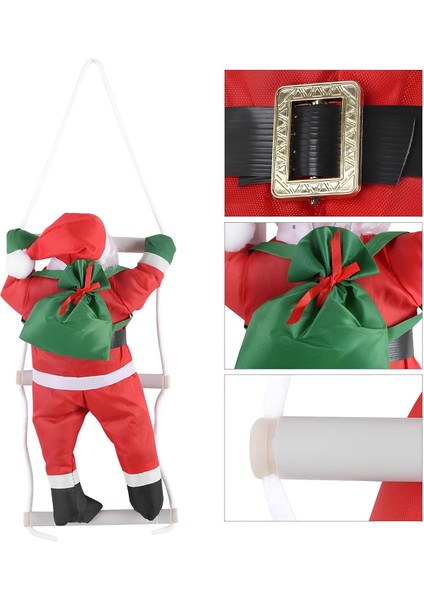 Merdivene Tırmanan Noel Baba 3 Lü Küçük Boy