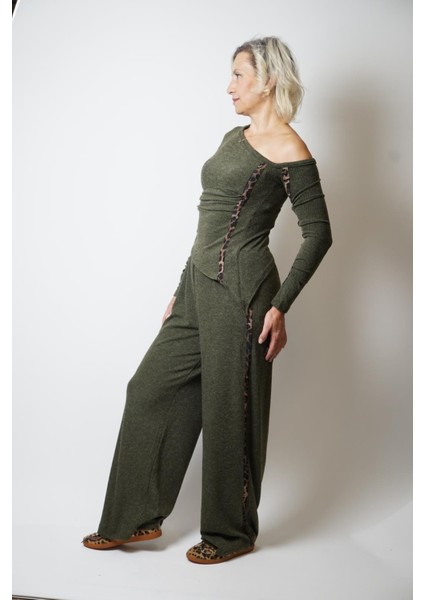 Leopar Biyeli Triko Takım modelleri