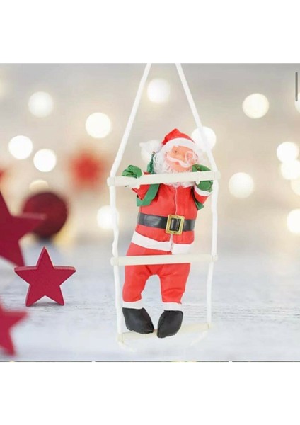 Yılbaşı Temalı 3’lü Noel Baba Merdiveni, Kırmızı Dekoratif ve Şık Tasarım