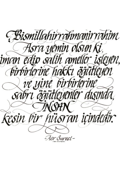 Asır Suresi–türkçe