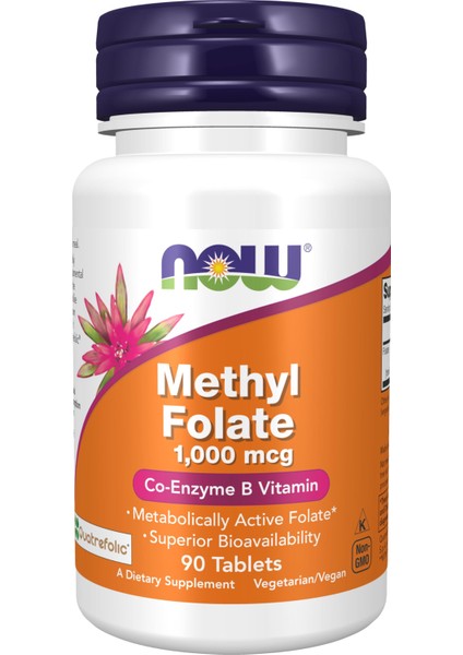 Methyl Folate 1,000 Mcg Metabolically Active Folate Co-Enzyme B Vitamin Koenzim B 90