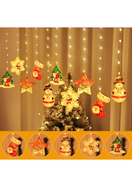 3 Metre Gün Işığı Salkım LED Işık Noel Baba Çam Ağacı Kar Tanesi Çorap Yıldız Kardan Adam Firgürlü fırsatları