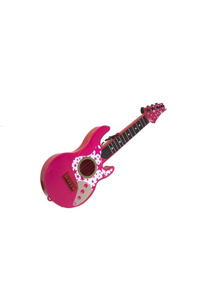 Oyuncak Rock Gitar Metal Telli 45 cm Pembe