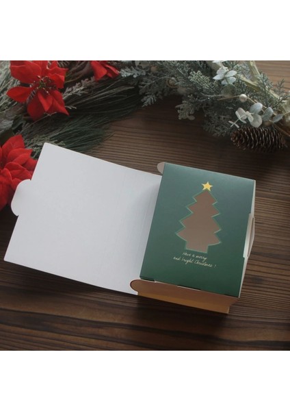 Yılbaşı Temalı Noel Baba Desenli Kitap Şeklinde Hediye Çikolata Şeker Kutusu