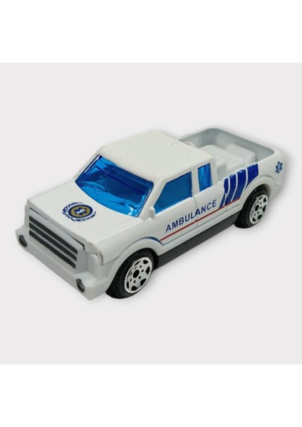 Küçük Metal Sağlık Hizmetleri Araçları 7 cm - Pick-Up