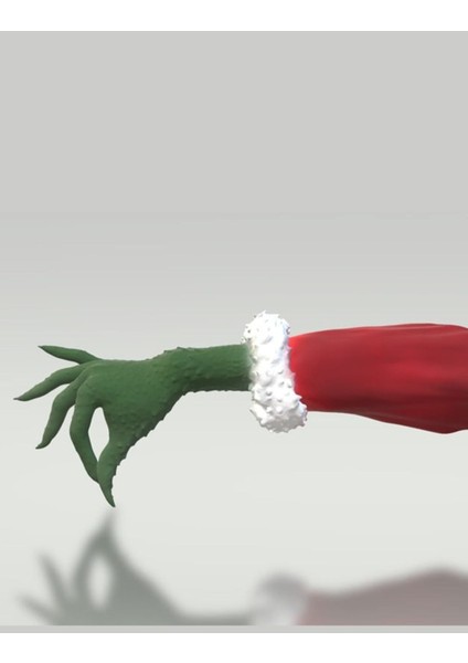 Yeşil Grinch Eli Yılbaşı Süsü, Çam Ağacı Dekoru, Sevimli ve Renkli