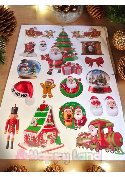 Yılbaşı Sticker Cam Duvar Dekor Masa Süsleme Yılbaşı Yapıştırma Dekoratif Sticker Seti fiyatları