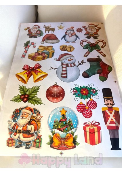 Yılbaşı Sticker Cam Duvar Dekor Masa Süsleme Yılbaşı Yapıştırma Dekoratif Sticker Seti modelleri