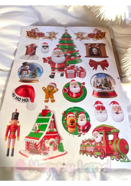 Yılbaşı Sticker Cam Duvar Dekor Masa Süsleme Yılbaşı Yapıştırma Dekoratif Sticker Seti fırsatları