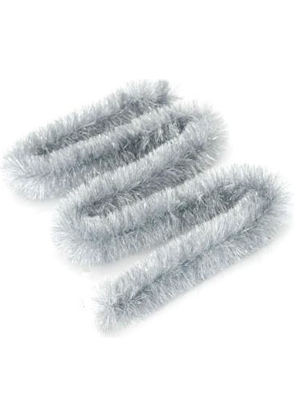 Yılbaşı Ağacı Süsleme 180CM Kalın Sim Süsü Gümüş Noel Süsleme Garland Yılbaşı Süsü 5cm