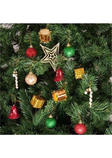 Yılbaşı Çam Ağacı Süsü Yıldızlı Set 27'li
