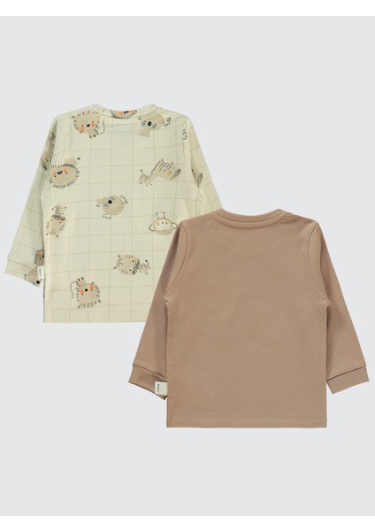 Erkek Bebek 2'li Sweatshirt 6-18 Ay Kahve fiyatları