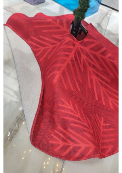 Kırmızı Yılbaşı Çam Ağacı Altı Örtüsü 68X68CM AO19 indirimleri