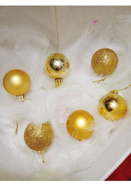 Yılbaşı Ağacı Süsü 4 cm Cici Gold Küre Top Süs Parlak Yılbaşı Süsleri Gold Küre Süs fırsatları