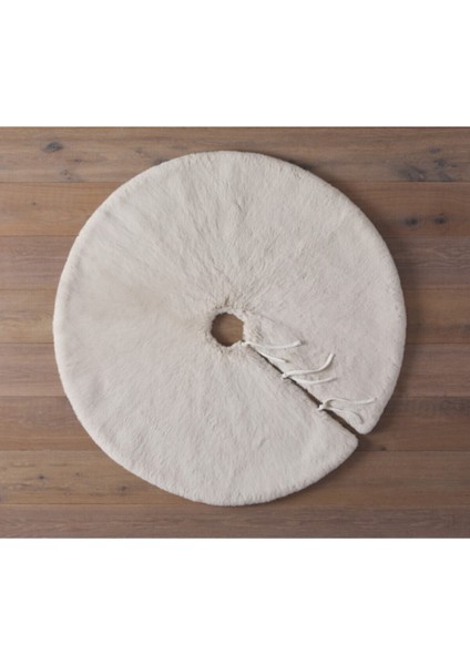 Peluş Yılbaşı Ağacı Örtüsü Yılbaşı Çam Ağacı Örtüsü Bej 150 cm Çaplı fırsatları