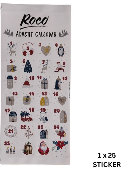 Yeniyıl Temalı 25 Renkli Süsleme Etiketleri, Hediye ve Dekorasyon Seti