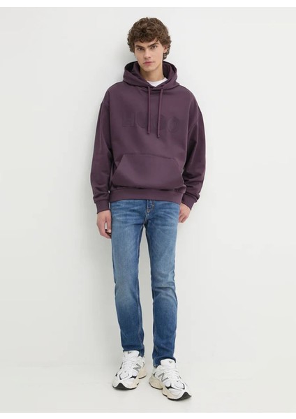 Kapüşon Yaka Mor Erkek Sweatshırt 50529090_DITCHLE