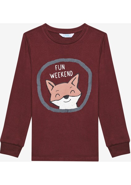 Erkek Çocuk Fun Fox Antik Yeşil Termal Pijama Takımı