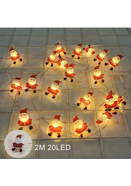 Yılbaşı Noel Baba Süslü LED Işık