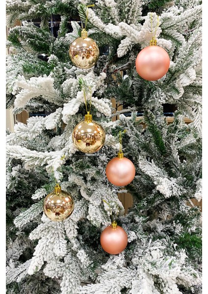 Yılbaşı Ağacı Topu 3 Adet Parlak 3 Adet Mat Toplam 6 Adet 6 cm Boyutunda fiyatları