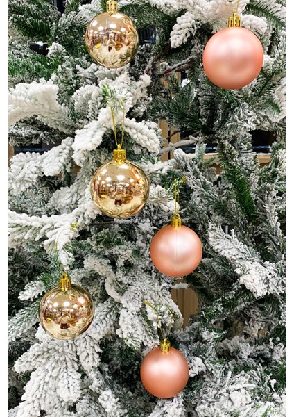 Yılbaşı Ağacı Topu 3 Adet Parlak 3 Adet Mat Toplam 6 Adet 6 cm Boyutunda modelleri