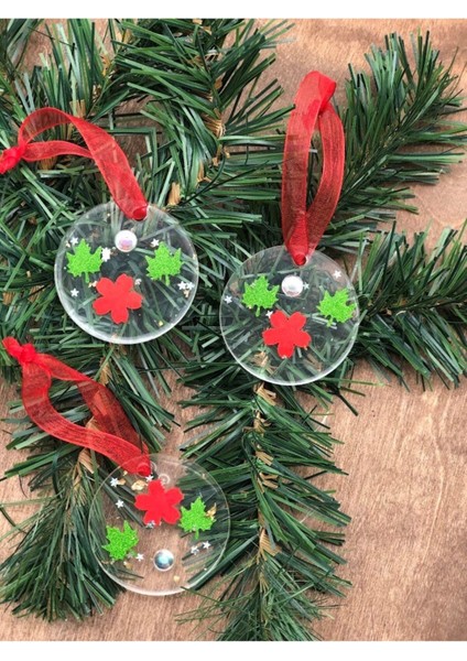 Yılbaşı Çam Ağacı Süsü Epoksi 6 Adet