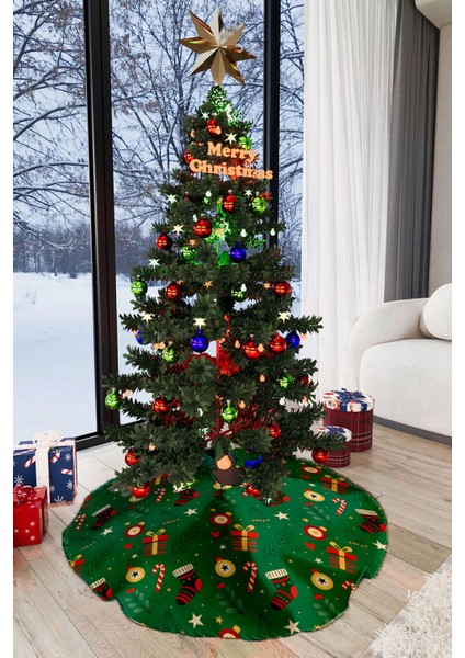 Yeşil Yılbaşı Çam Ağacı Altı Örtüsü 68X68CM AO13