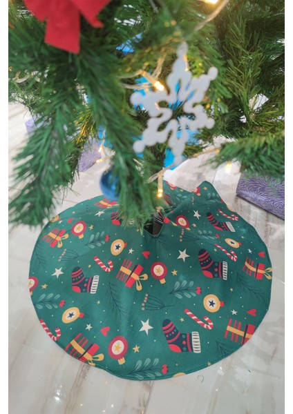 Yeşil Yılbaşı Çam Ağacı Altı Örtüsü 68X68CM AO13 modelleri