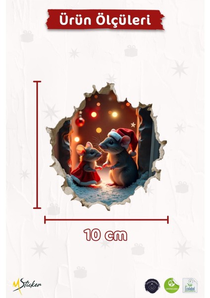 Yeni Yıl Temalı Mini Sticker Priz Sticker Yılbaşı Yeni Yıl Mini Boy Sticker fırsatları