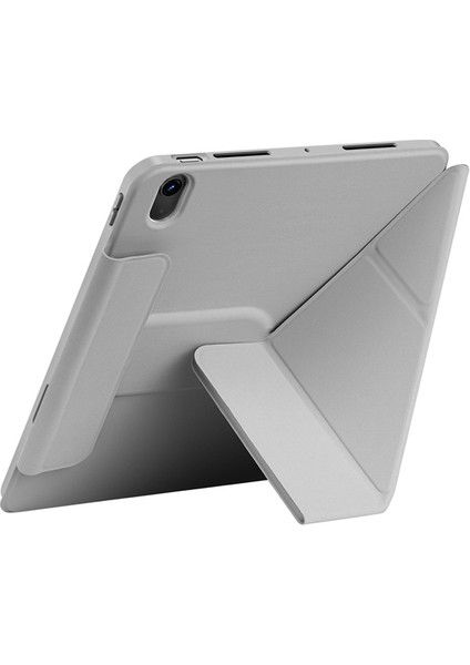 iPad Pro 11 2020 (2.nesil) Wiwu 360° Dönebilen Standlı Magnetik Koruyucu Tablet Kılıfı Gri