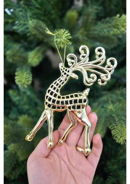 Gold Geyik Yılbaşı Ağacı Süsü Lüks Geyik Yılbaşı Ağaç Süsü Tekli modelleri