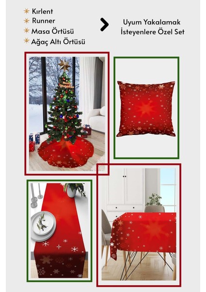 Kırmızı Yılbaşı Çam Ağacı Altı Örtüsü 68X68CM AO01 fiyatları