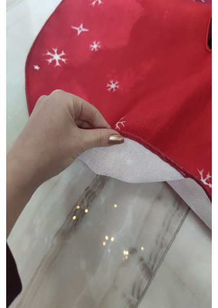 Kırmızı Yılbaşı Çam Ağacı Altı Örtüsü 68X68CM AO01 fırsatları