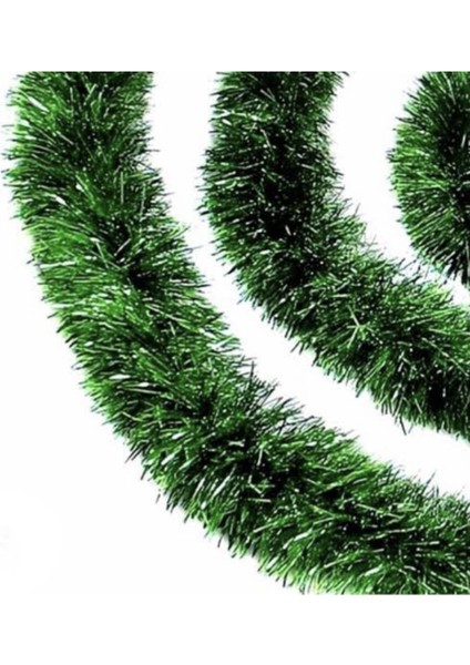 Yeşil Renk Yılbaşı Garland Sim Ağaç Süs Orta Boy 5 cm 2 M 1 Adet