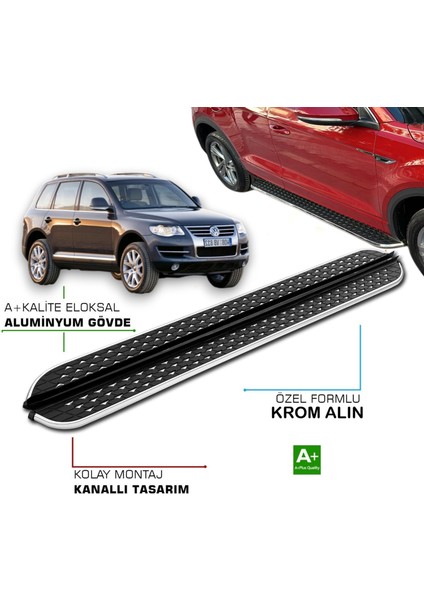 Touareg 2002 2003 2004 2005 2006 2007 2008 2009 2010 2011 2012 2013 2014 2015 2016 2017 2018 Araca Özel Yan Basamak