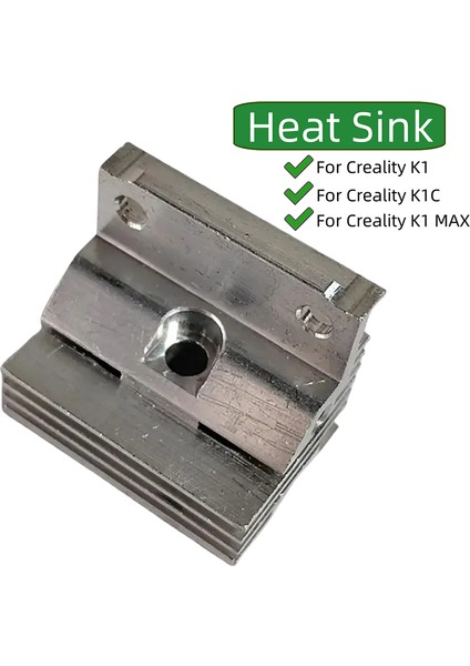 Creality K1C-K1-K1 Max Extruder Alüminyum Soğutucu Blok Heatsink-Unicorn Nozzle Uyumlu Yeni Versiyon