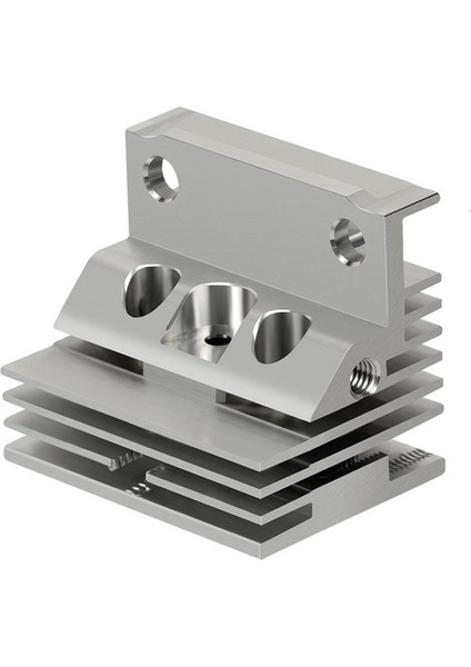 Creality K1C-K1-K1 Max Extruder Alüminyum Soğutucu Blok Heatsink-Unicorn Nozzle Uyumlu Yeni Versiyon