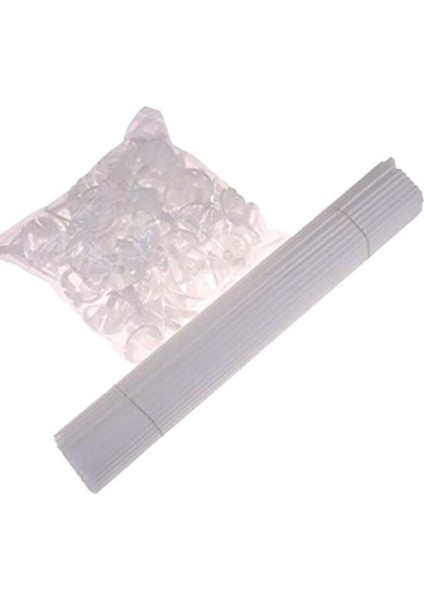 Beyaz Plastik Balon Takma Çubuğu ve Ucu, Kolay Kullanım, Dayanıklı ve Hafif