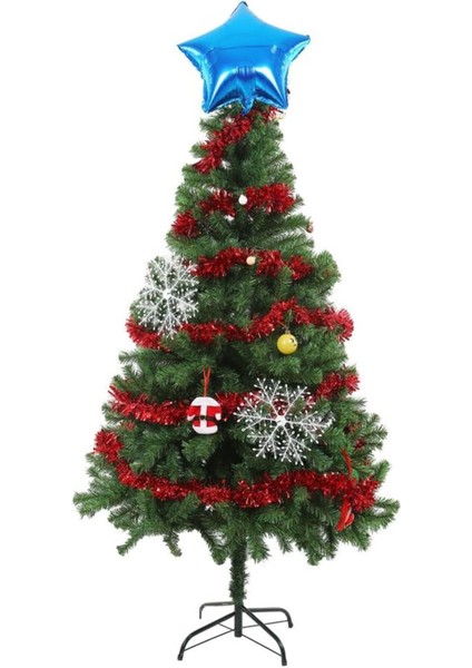 2 Adet 1.7 Metre Kırmızı Kalın Yılbaşı Püskül Süsü Tinsel Garland süs T772