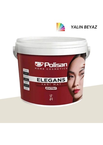 Elegans Extra Yarı Mat Yalın Beyaz 7,5 lt