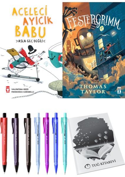 Festergrimm ve Aceleci Ayıcık Babu Asla Geç Değil 2'li Set - Kalem