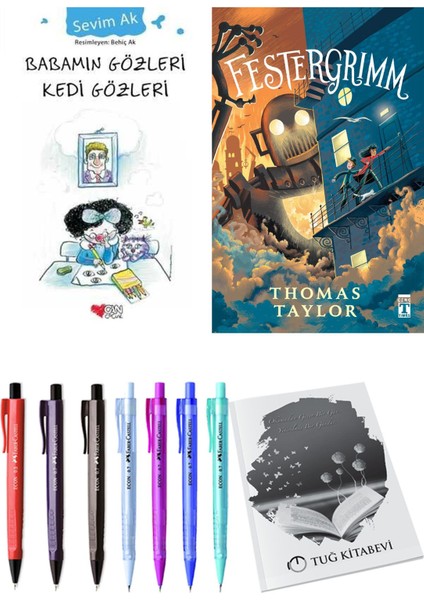 Festergrimm ve Babamın Gözleri Kedi Gözleri 2'li Set - Kalem