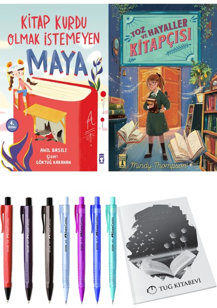 Toz ve Hayaller Kitapçısı ve Kitap Kurdu Olmak İstemeyen Maya 2'li Set - Kalem