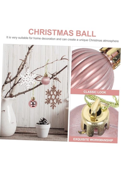 Yılbaşı Çam Ağacı Süsü Rose Top 3 cm 24'lü fırsatları