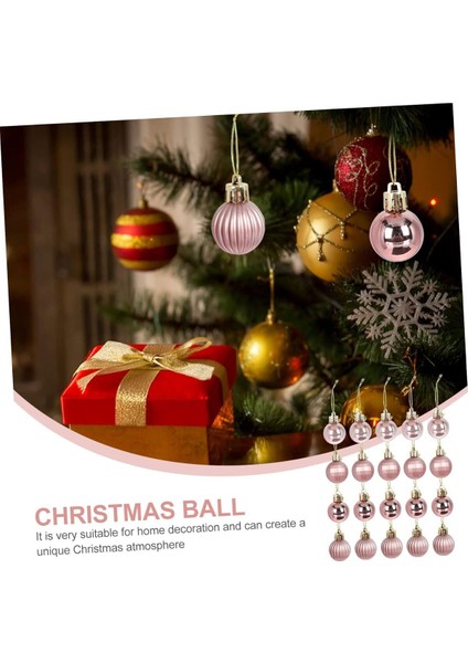 Yılbaşı Çam Ağacı Süsü Rose Top 3 cm 24'lü indirimleri