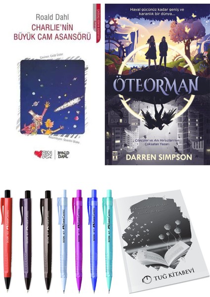 Öteorman ve Charlie'nin Büyük Cam Asansörü 2'li Set - Kalem