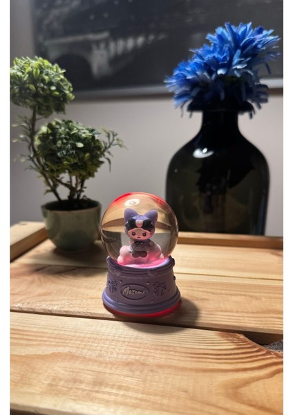 Işıklı 7cm Panda Kar Küresi, Pembe, Dekoratif Hediye modelleri